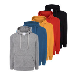 Sweat à capuche chaud à fermeture éclair complet pour hommes 100% coton polaire épaisse et solide fournisseur en vrac OEM logo personnalisé tenue décontracté qualité supérieure - Product Image 1