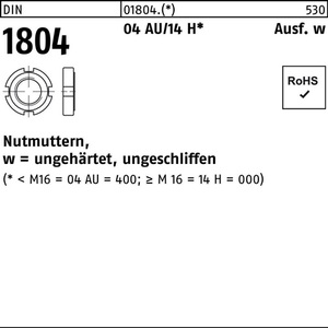 Écrou fendu DIN 1804 M26 X 1.5 en acier autotaraudeur 14H, 10 pièces - Product Image 1