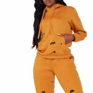 ชุดจ็อกเกอร์แบบวางซ้อนกันของผู้หญิงผ้าถักแบบลำลองคอตั้งดีไซน์ตามต้องการสำหรับฤดูหนาว - Product Image 6