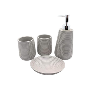 Juego de baño de resina minimalista, accesorios de decoración duraderos de alta demanda para el hogar y el hotel, tendencia superior, llegada caliente - Product Image 1