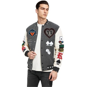 Veste Letterman Vintage Varsity Broderie sur Laine Vestes de Basketball à Manches pour Homme Bomber Veste Colorée pour Homme - Product Image 1