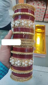Indian Supplier Light <b>Weight</b> Bridal Chura Set with Matching Kalire Complete Wedding Bangle Set from Indian Exporter - Product Image 2