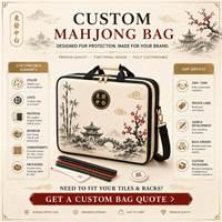 Sac de transport personnalisé pour Mahjong américain, étui de rangement rembourré pour tuiles et supports, vente en gros, OEM, marque privée