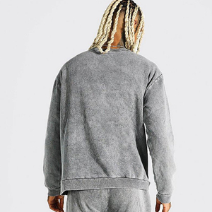 2025-26 Ensemble de survêtements délavés à l'acide à la mode unique Prix de gros Sérigraphie Broderie Meilleur design Survêtement grande taille - Product Image 4