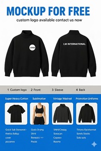 Sudadera de Manga Larga con Cuello Alto para Mujer, con Logotipo Personalizado, Tejido de Felpa Transpirable, Poliéster/Algodón, Personalizable - Product Image 2