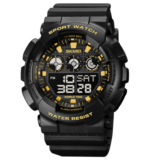 Skmei 1857 Digital Sports Watch for Men 5 ATM Water Resistant Stop Watch & Alarm