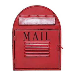 Boîte aux lettres murale en cuivre marron de conception récente, en forme d'enveloppe, décoration vintage pour la maison, accent pour une utilisation en extérieur ou en intérieur - Product Image 6