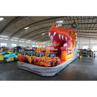 2025 vente chaude gonflable Dragon rouge château commercial maison de rebond en gros pulls gonflables toboggan aquatique