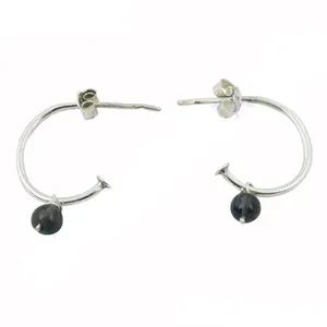 Créoles vintage et tendance en argent 925 avec pierres précieuses, or 18 carats, pierres principales diverses - certifiées GIA pour femmes - Product Image 1