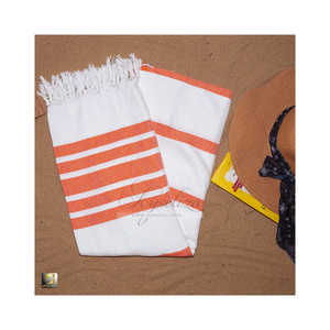Venta al por mayor de fábrica ligero de secado rápido suave algodón turco Fouta Peshtemal Toalla de playa OEM logotipo personalizado para uso en centros turísticos - Product Image 2