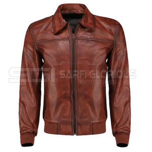 New Arrival Zipper Pure Leather Jackets for Men's Latest Style Winter Wear Men Leather Jacket at Bulk Quantity OEM Service 2026 - Product Image 1