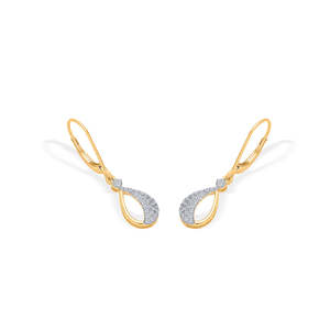 ต่างหูห่วงและแบบกอดหูประดับเพชรและทองคำรุ่นเรนดรอป ราเดียนซ์ - Product Image 4