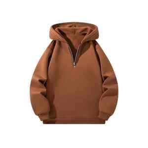 Sweat à capuche zippé personnalisé Sweat à capuche zippé en polaire à broderie Boxy lourde pour hommes - Product Image 1
