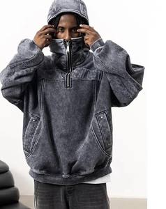 เสื้อฮู้ดแบบสวมศีรษะของผู้ชายเสื้อฮู้ดแบบสวมศีรษะ500GSM รุ่นแอซิดกำหนดได้เอง - Product Image 1