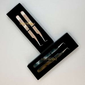 Puntas de acero inoxidable plateadas para extensión de pestañas, con revestimiento de papel de 10 mm, antiaestáticas, antimagnéticas, de 90 grados, para volumen y aislamiento. - Product Image 4