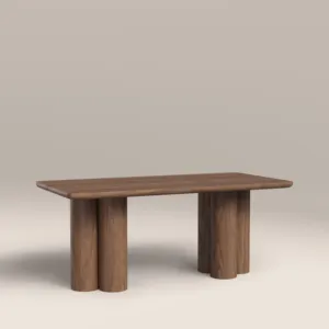 โต๊ะอาหารไม้ทรงสี่เหลี่ยมผืนผ้า 6 ที่นั่ง รุ่นซินเทียร์ วอลนัท โนเอลล์ - Product Image 4