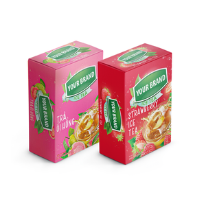 ขายส่งราคาโรงงานเครื่องดื่มผงผลไม้รสอโรมาที่อุดมไปด้วยกล่องกระดาษชาชามะลิแสนสบายเครื่องดื่มน้ํามะละกอสีชมพู - Product Image 5