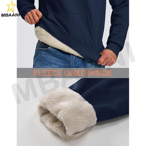 <b>Men's</b> Sweatshirt <b>Sherpa</b> Fleece <b>Lined</b> Warm Thermal Winter Workwear <b>Men's</b> Windproof Heavyweight <b>Hoodie</b> Pullover - Product Image 4