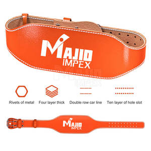 Gym Fitness <b>Exercise</b> Workout Training Strength Leather Weightlifting <b>Belts</b> - Product Image 4