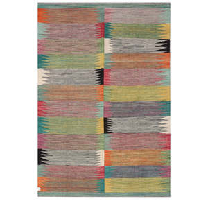 Alfombra Kilim de Maimana, Afganistán, 252 x 172 cm, Artículo Decorativo para el Hogar - Product Image 1