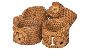 Anillo para Servilletas de Ratán Hecho a Mano, Accesorios Rústicos para Mesa, Perfecto para Cafés, Fiestas con Temática de Playa, Regalos para el Hogar, de la India - Product Image 5