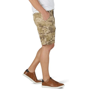 กางเกงขาสั้นคาร์โก้ผู้ชายผ้าฝ้ายสีน้ำตาลลายพรางมีกระเป๋าเอวเชือกผูกเอวกระเป๋าสไตล์สตรีท - Product Image 3