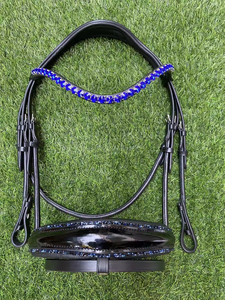 Brida anatómica de cuero de calidad superior para caballos de fabricante equino con brazaletes y cristales para nariz, equipo para caballos - Product Image 4