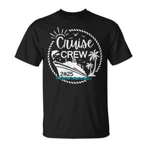 T-shirt assorti pour les vacances en famille et entre amis Cruise Crew 2025 Sailing - Product Image 1