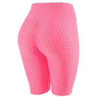 Venta al por mayor de mujeres Scrunch Fitness Gym Yoga Shorts Push Up de cintura alta sin costuras pantalones cortos de entrenamiento de las mujeres