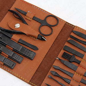 Professional Durable Stainless Steel Nail Grooming Kit Manicure <b>Pedicure</b> <b>Set</b> with Leather Case Custom Logo Private Label - Product Image 5