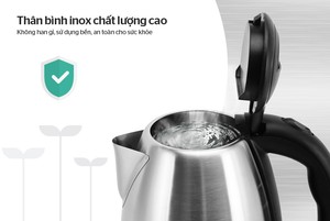 Bình đun nước điện bằng thép không gỉ 1.8L, vòi rót dễ dàng, có chức năng bảo vệ quá nhiệt, bán buôn - Product Image 3