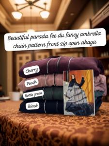 Grand parapluie ethnique modeste décontracté avec chaîne en diamant design-Abaya musulmane faite à la main - Product Image 4