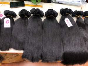 Engrais de qualité Remy, cheveux vierges bruts non transformés à cuticule alignée, cheveux raides Yaki - Product Image 3