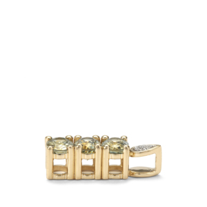 Pendentif en saphir Montana Parti 1,51 ct avec zircon blanc, charme en or rose 9 carats - Product Image 2