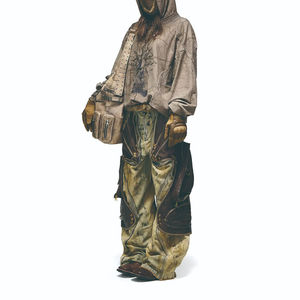 Sudadera Holgada de Alta Calidad Personalizada, Estilo Vintage, con Parches y Estampado, Estilo Urbano para Mujer - Product Image 2