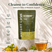 Thé Minceur Herbal Personnalisé Marque Privée Mélange Pissenlit Menthe Gingembre Haute Qualité Détox Perte de Poids