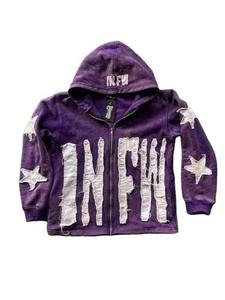 Sudadera con Capucha para Hombre, Estilo Informal, Lavado Ácido, Parches Personalizados, Bordado, Corte Regular, Largo Regular, Forro Polar, Invierno - Product Image 2