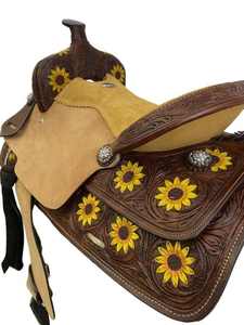 2023 Sflower Eco-Friendly Genuine Cow Hide Western Saddle Durable Cómodo para ambos Rider Horse para English Racing Indian - Product Image 5