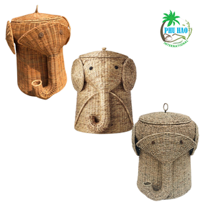 Elephant <b>Basket</b> for Bread Lovers Handcrafted Sustainable Solution for Food and Kitchen <b>Storage</b> - Product Image 3