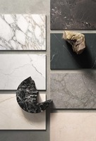 Grandes dalles de carrelage Gres effet marbre, finition polie pleine masse, 100% fabriqué en Italie, carrelage pour chambre d'hôtel, blanc