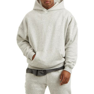 เสื้อมีฮู้ดสำหรับผู้ชาย, เสื้อมีฮู้ดและเสื้อกันหนาวแบบสวมหัวลำลองสีพื้นเสื้อมีฮู้ดผ้าคอตตอน100% เฮฟวี่เวท - Product Image 1