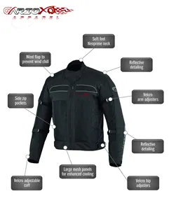 Giacca da moto estiva fornitore all'ingrosso giacca da motociclista traspirante in rete giacca in tessuto protettivo per moto 2023