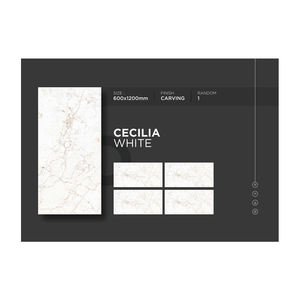 Carreaux de porcelaine émaillés modernes de la collection 2025 Finition de sculpture 600x1200mm Aspect marbré 5mm d'épaisseur Derniers carreaux de sol de style moderne - Product Image 1