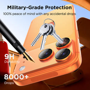 ฟิล์มกันรอยเลนส์กล้องแบบเต็มจอ PET บางเฉียบ ป้องกันแสงสะ<span class=keywords><strong>ท</strong></span>้อน ความแข็ง 9H ระดับ HD สำหรับ iPhone 17 16 15 Pro Max ผลิตโดย ODM มืออาชีพ - Product Image 4