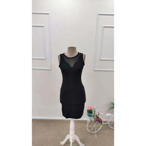 Vestido Corto con Tirantes y Cuello Redondo para Mujer de Jane's, con Escote Bajo 37266-Negro - Product Image 6