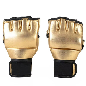 Gants de MMA en cuir personnalisés, demi-doigts, paume ouverte, pour boxe et Muay Thai, entraînement et sparring, logo et taille personnalisés, fabriqués au Pakistan - Product Image 4