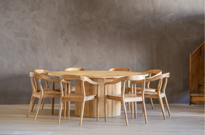 Reverie Round <b>Dining</b> <b>Table</b> Handcrafted Solid Wood Circular <b>Dining</b> <b>Table</b> with Contemporary Organic Modern Design - Product Image 2