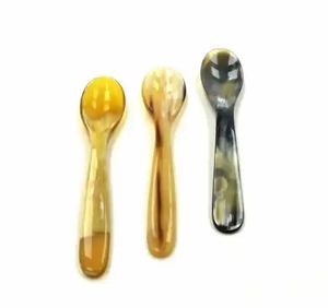 Cuchara de cuerno de vaca natural hecha a mano Utensilios de vajilla sostenibles Cubiertos Cucharas de cuerno de búfalo - Product Image 2