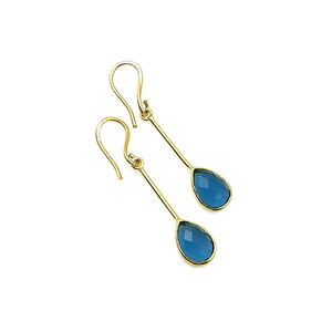 Unisexe 13x9mm Facettes Opalite Poire Gemme Pendentif Or Vermeil Argent Sterling Fine Jewelry Fantaisie Lunette Connecteur Blanc - Product Image 3