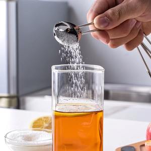 Tasses à mesurer en métal de luxe cuillères plaqué argent avec un design de poignée élégant Offre Spéciale des outils de cuisine en acier inoxydable à faible coût - Product Image 3
